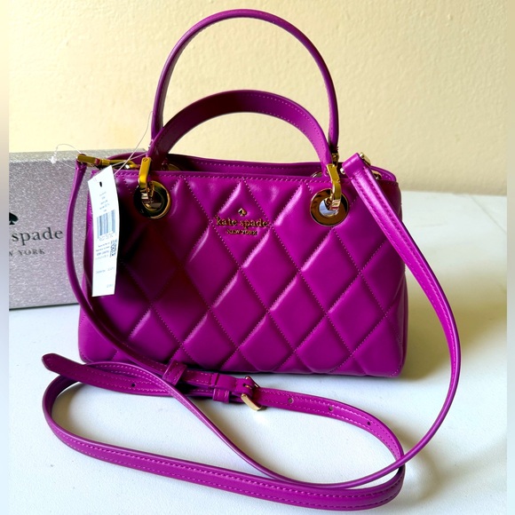 kate spade Handbags - Kate Spade Magenta Quilted Purse w/Gold hardware
